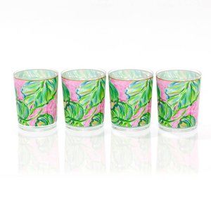 Lilly Pulitzer Painted Palm Acrylic Lo ball Tumblers
